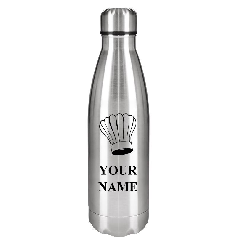 SILVER WATER BOTTLE 17 OZ