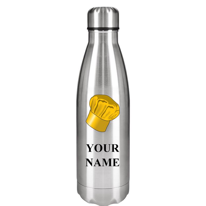 SILVER WATER BOTTLE 17 OZ