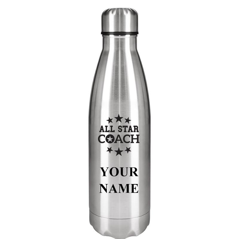 SILVER WATER BOTTLE 17 OZ