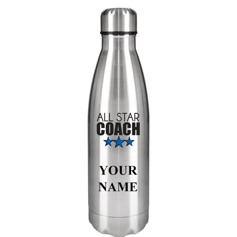 SILVER WATER BOTTLE 17 OZ