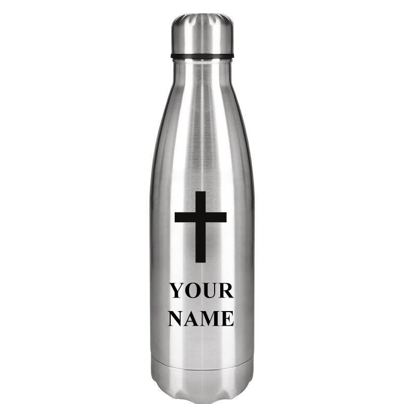 SILVER WATER BOTTLE 17 OZ