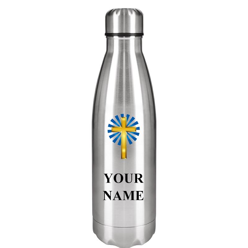 SILVER WATER BOTTLE 17 OZ