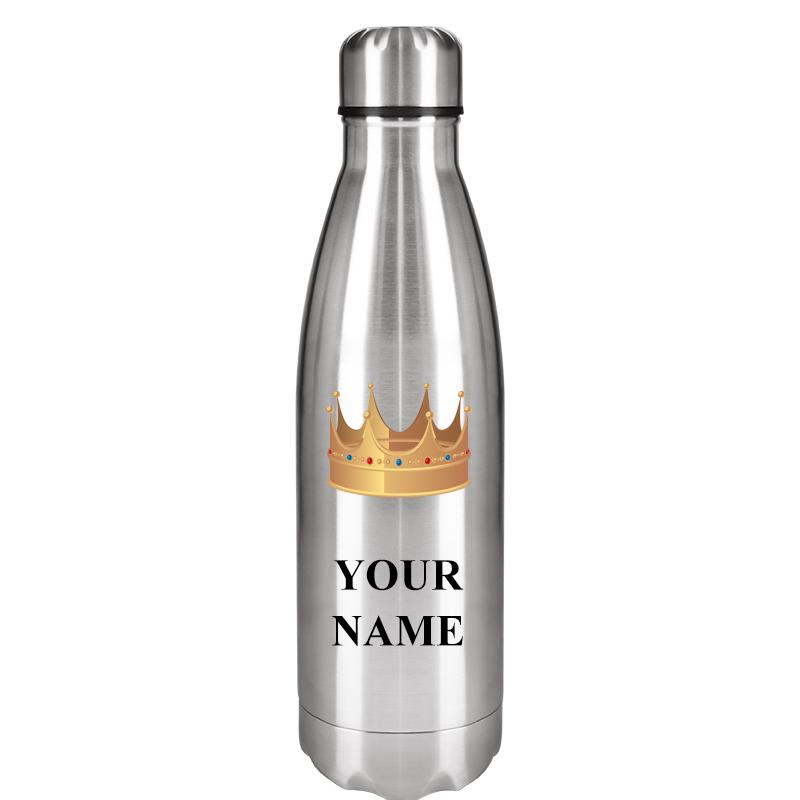 SILVER WATER BOTTLE 17 OZ
