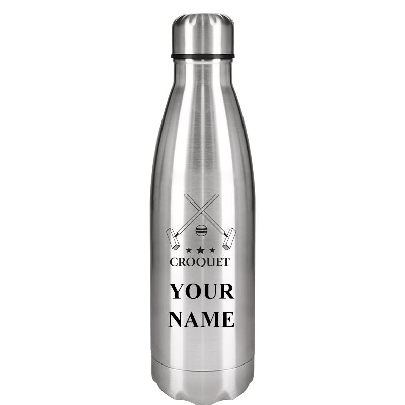 SILVER WATER BOTTLE 17 OZ