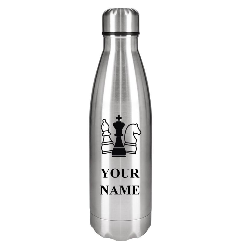 SILVER WATER BOTTLE 17 OZ
