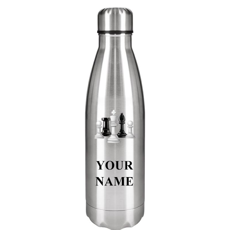 SILVER WATER BOTTLE 17 OZ