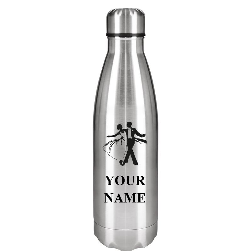 SILVER WATER BOTTLE 17 OZ