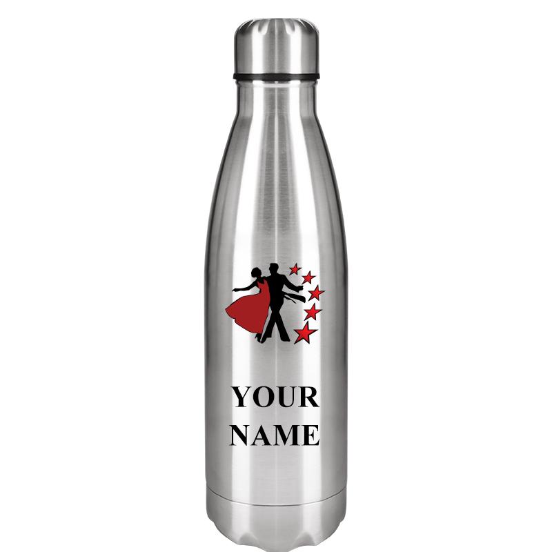 SILVER WATER BOTTLE 17 OZ