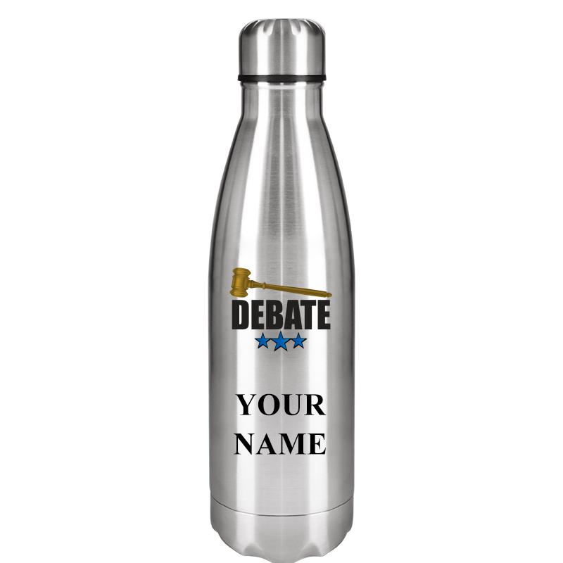 SILVER WATER BOTTLE 17 OZ