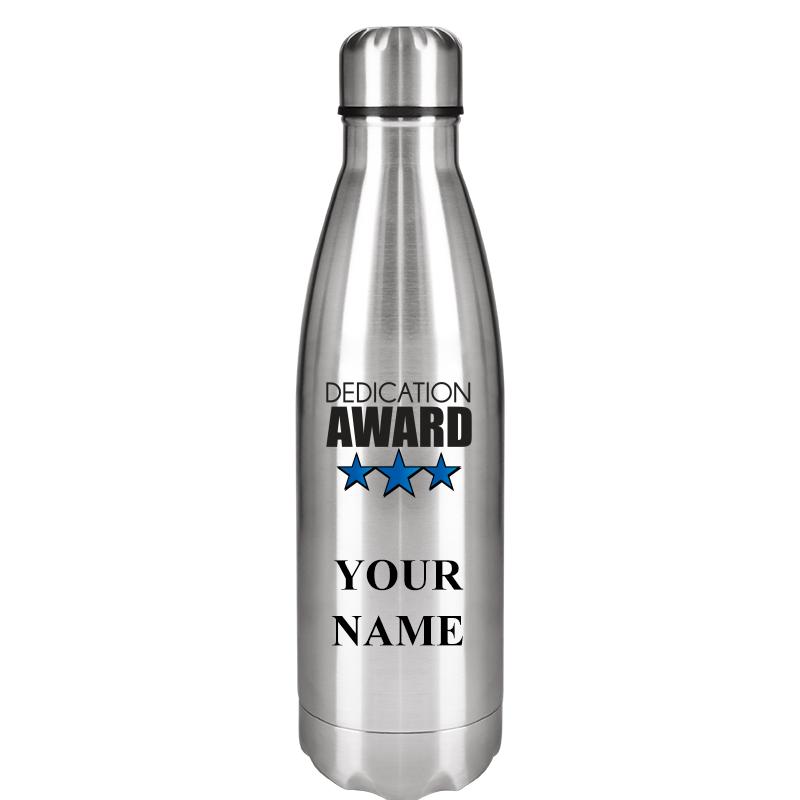 SILVER WATER BOTTLE 17 OZ