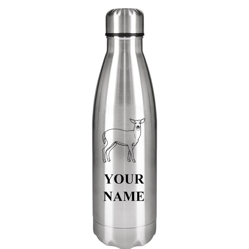 SILVER WATER BOTTLE 17 OZ