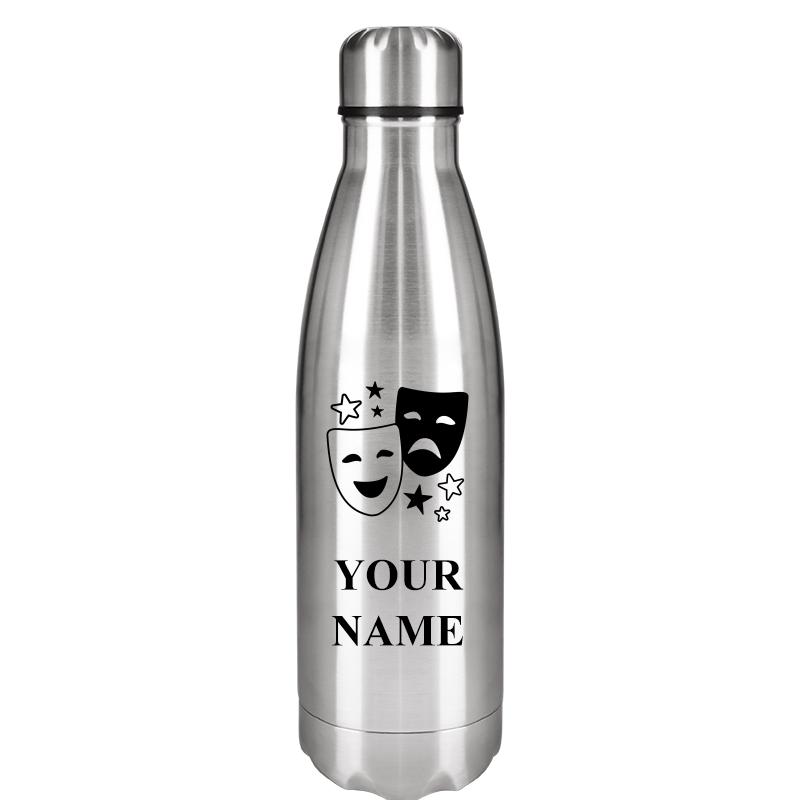 SILVER WATER BOTTLE 17 OZ