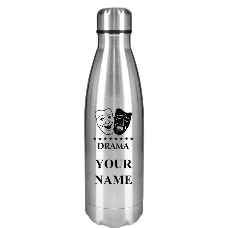 SILVER WATER BOTTLE 17 OZ