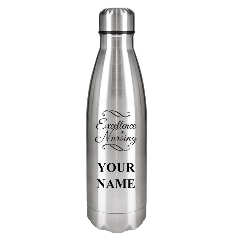 SILVER WATER BOTTLE 17 OZ