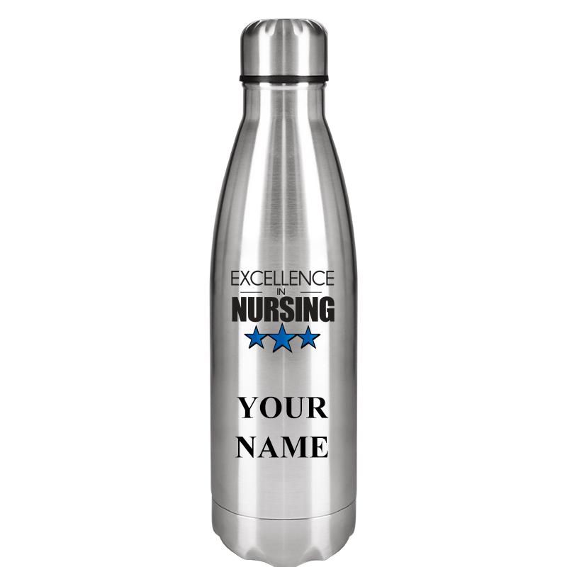 SILVER WATER BOTTLE 17 OZ