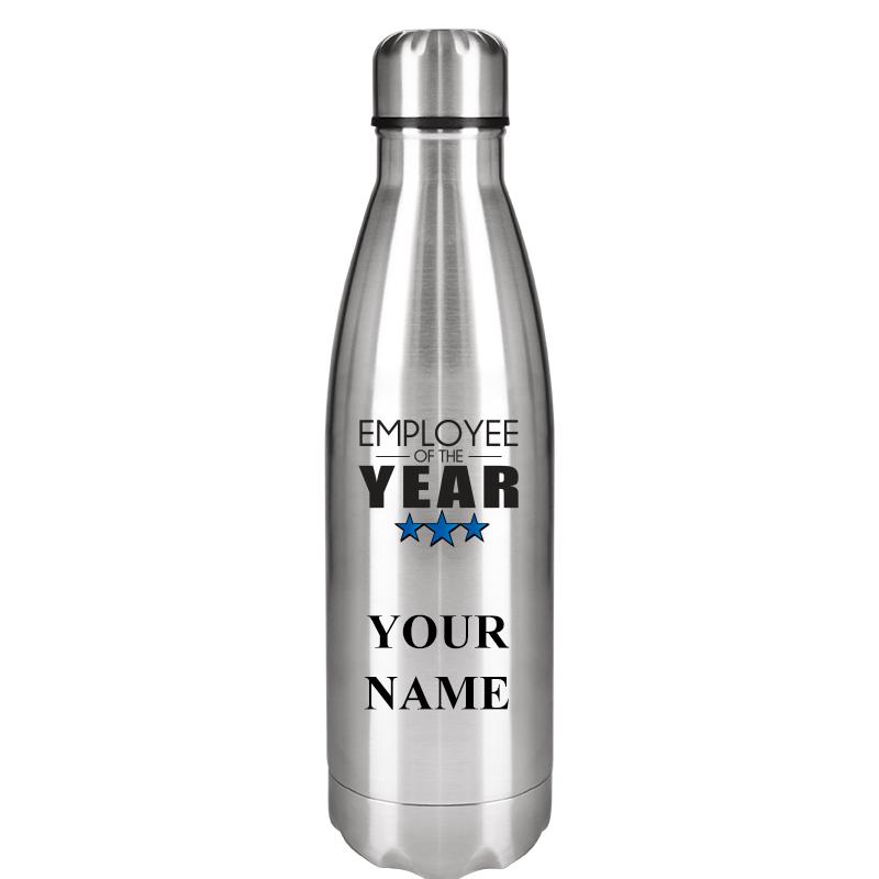 SILVER WATER BOTTLE 17 OZ