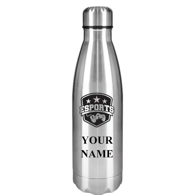 SILVER WATER BOTTLE 17 OZ
