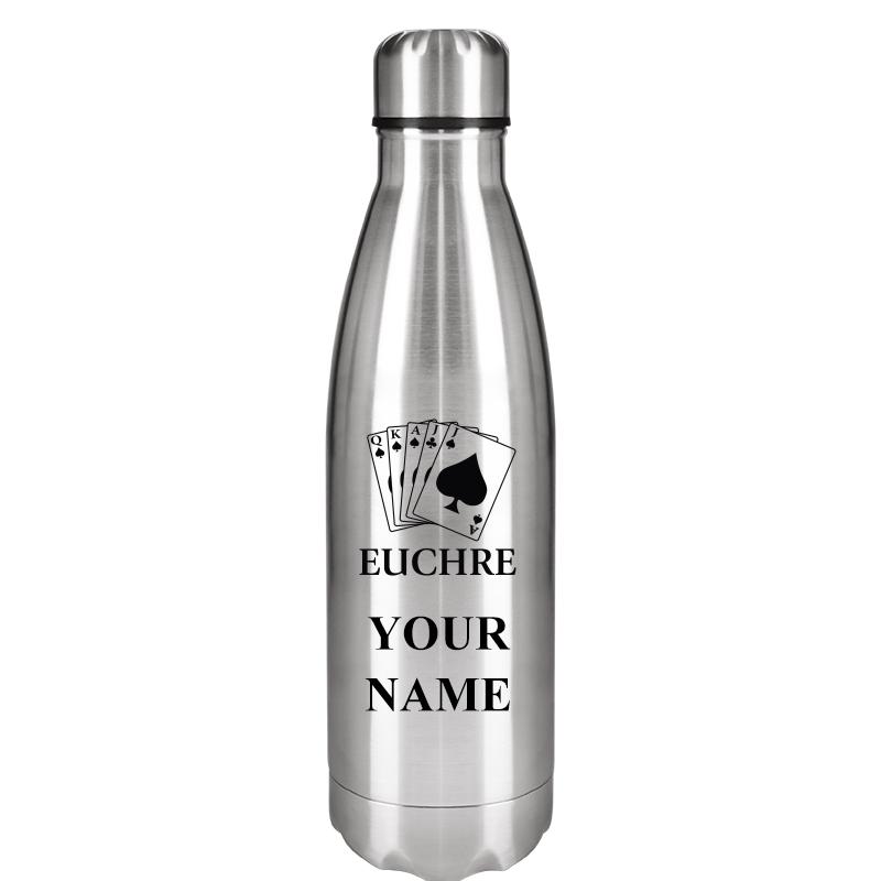 SILVER WATER BOTTLE 17 OZ