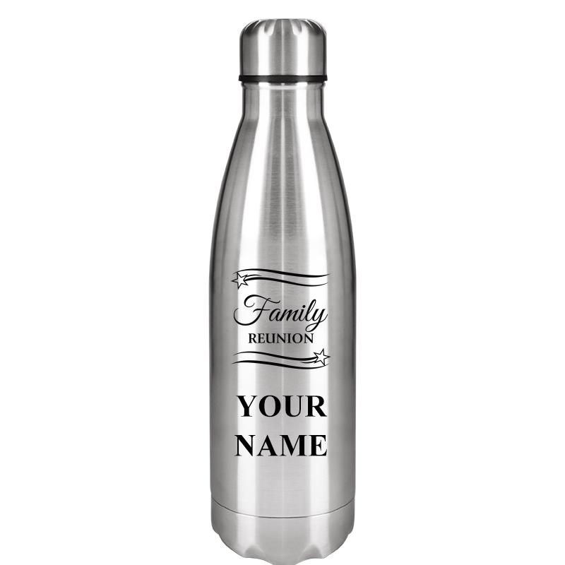 SILVER WATER BOTTLE 17 OZ