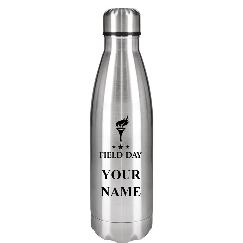 SILVER WATER BOTTLE 17 OZ