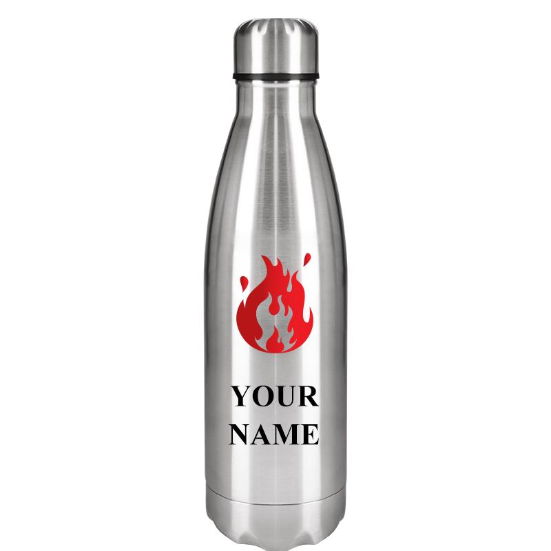 SILVER WATER BOTTLE 17 OZ