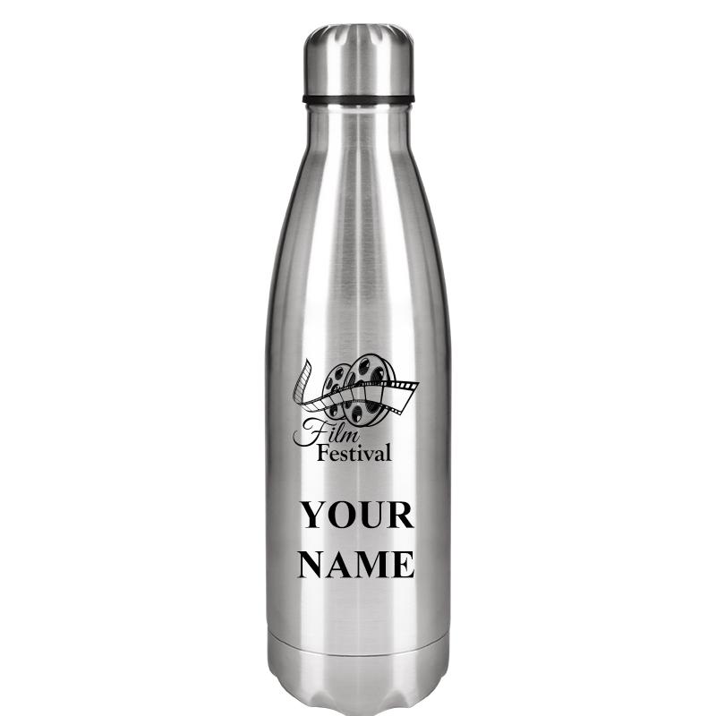 SILVER WATER BOTTLE 17 OZ