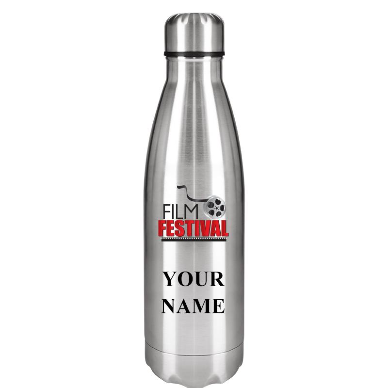SILVER WATER BOTTLE 17 OZ