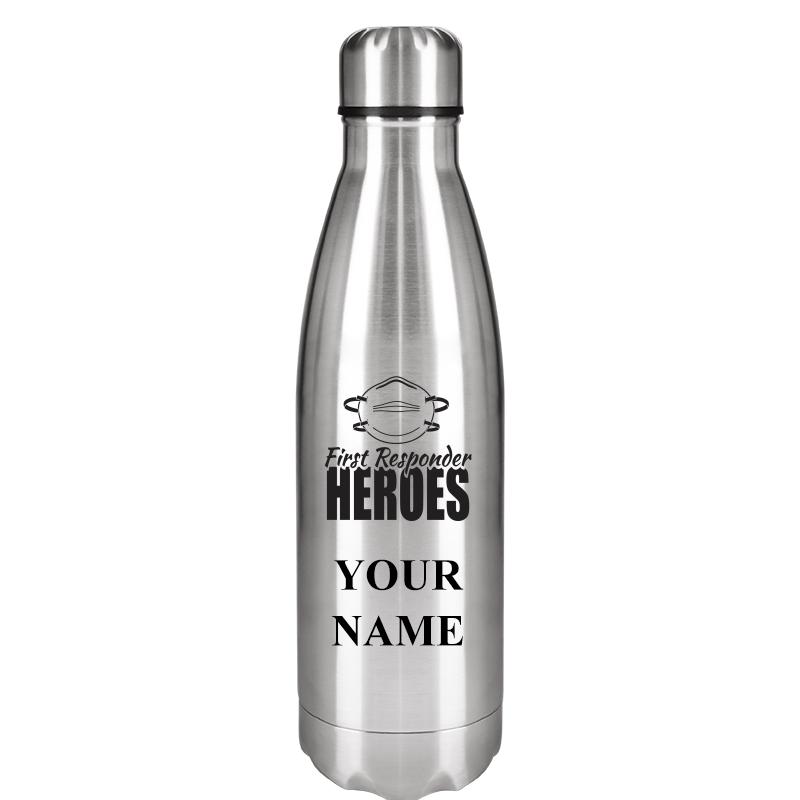 SILVER WATER BOTTLE 17 OZ