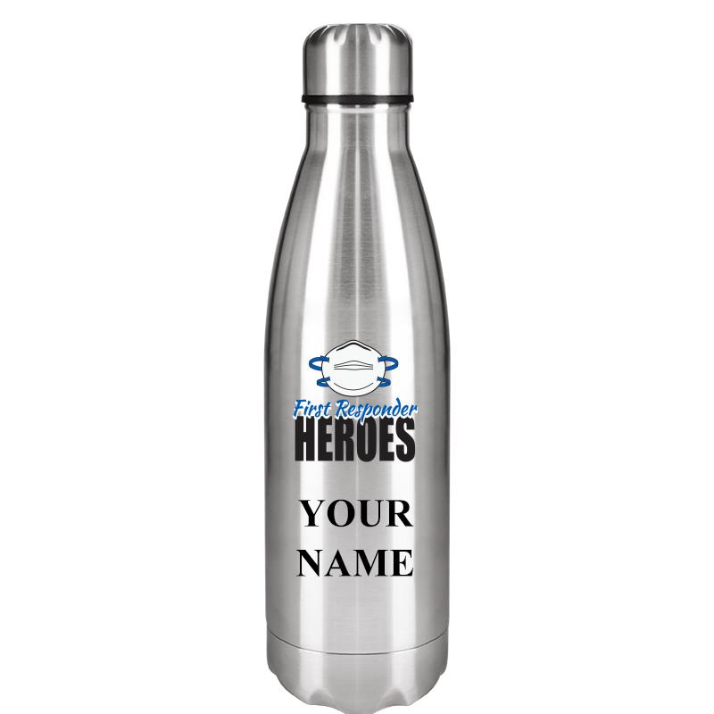 SILVER WATER BOTTLE 17 OZ