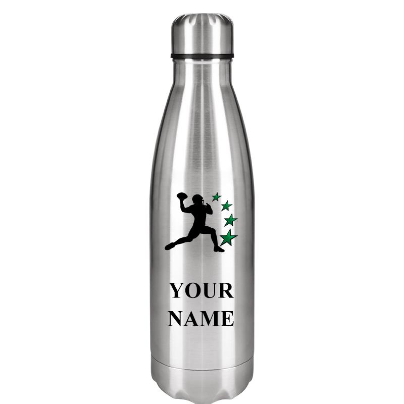 SILVER WATER BOTTLE 17 OZ