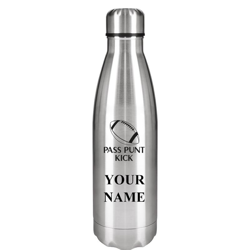 SILVER WATER BOTTLE 17 OZ