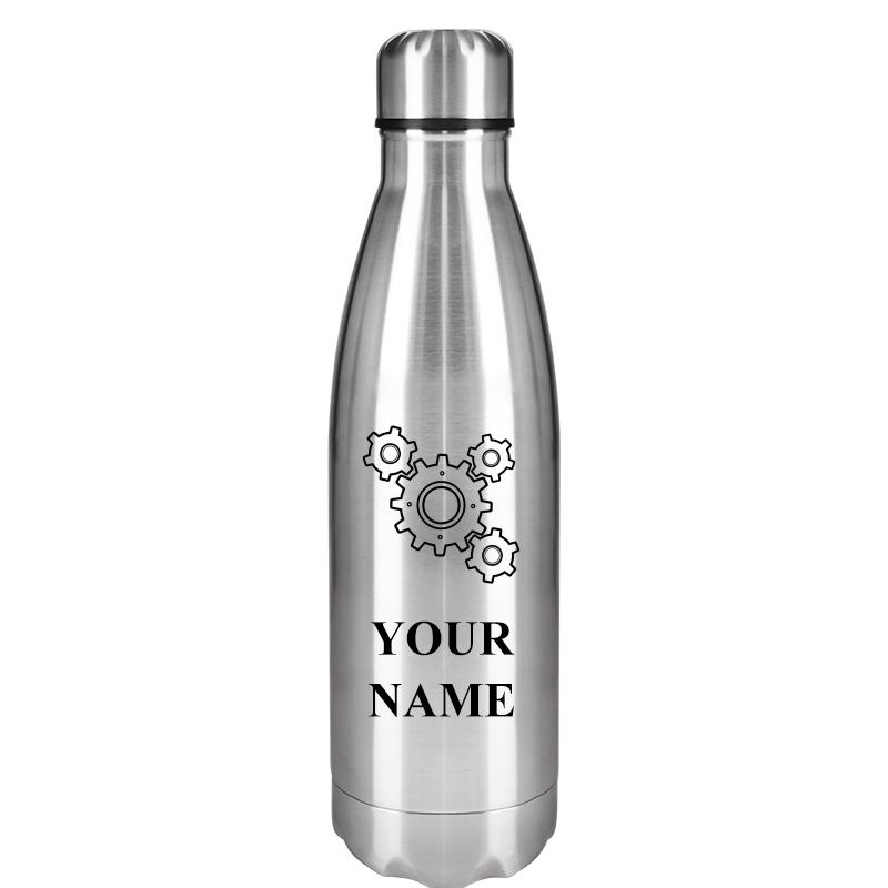 SILVER WATER BOTTLE 17 OZ