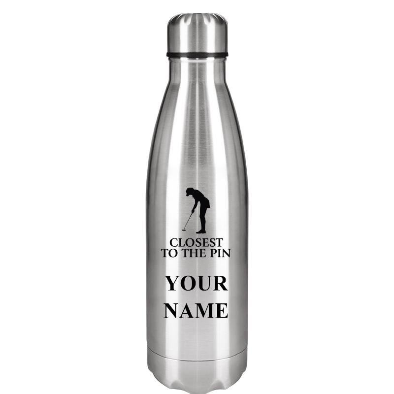 SILVER WATER BOTTLE 17 OZ