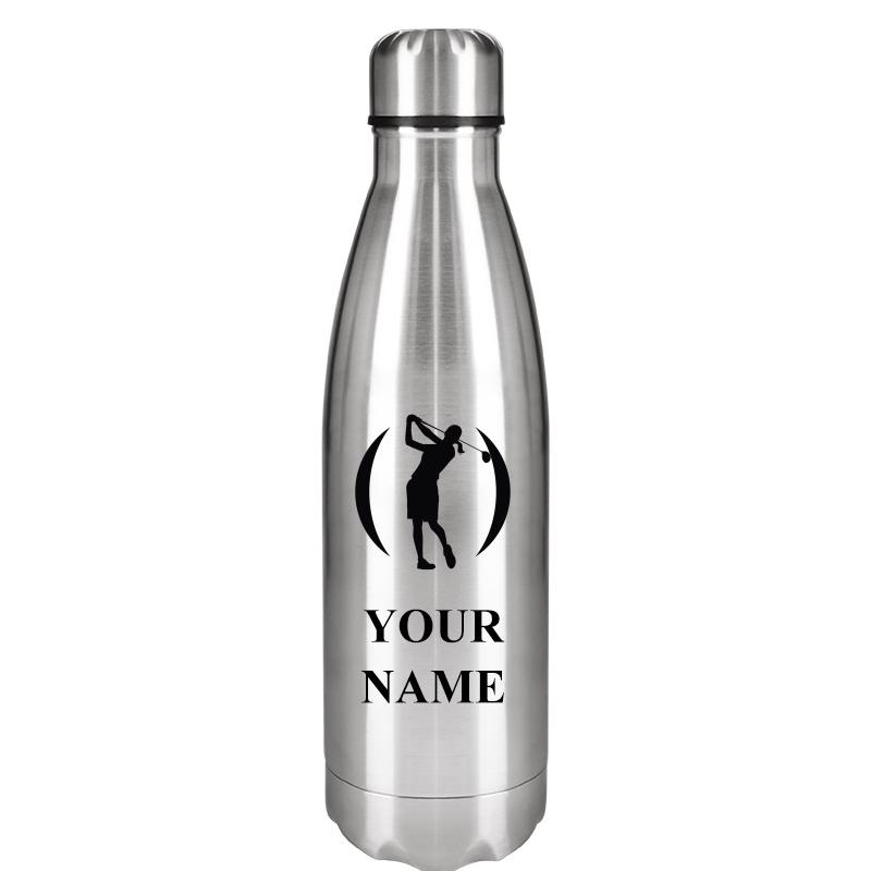 SILVER WATER BOTTLE 17 OZ