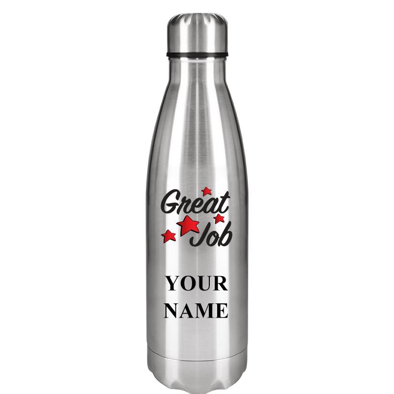 SILVER WATER BOTTLE 17 OZ