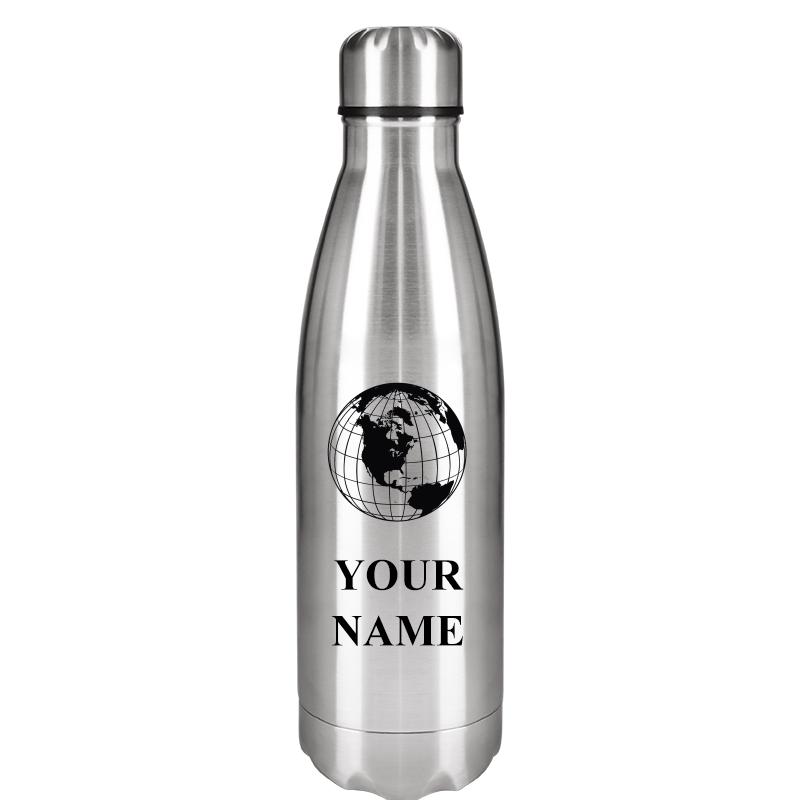 SILVER WATER BOTTLE 17 OZ