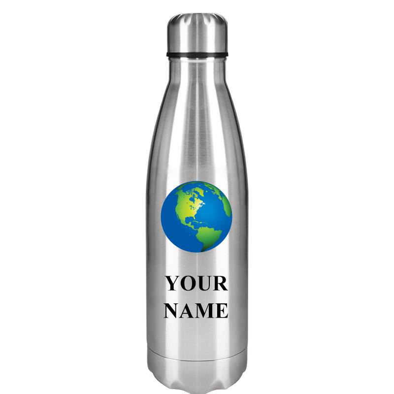 SILVER WATER BOTTLE 17 OZ