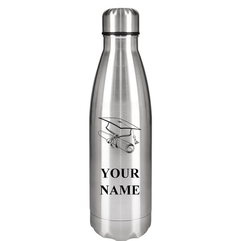 SILVER WATER BOTTLE 17 OZ
