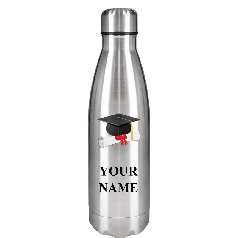 SILVER WATER BOTTLE 17 OZ