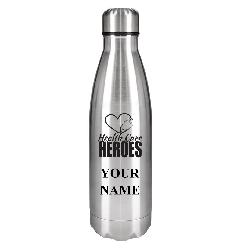 SILVER WATER BOTTLE 17 OZ