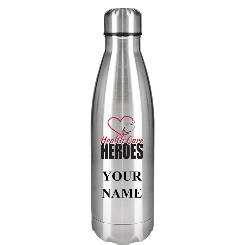 SILVER WATER BOTTLE 17 OZ