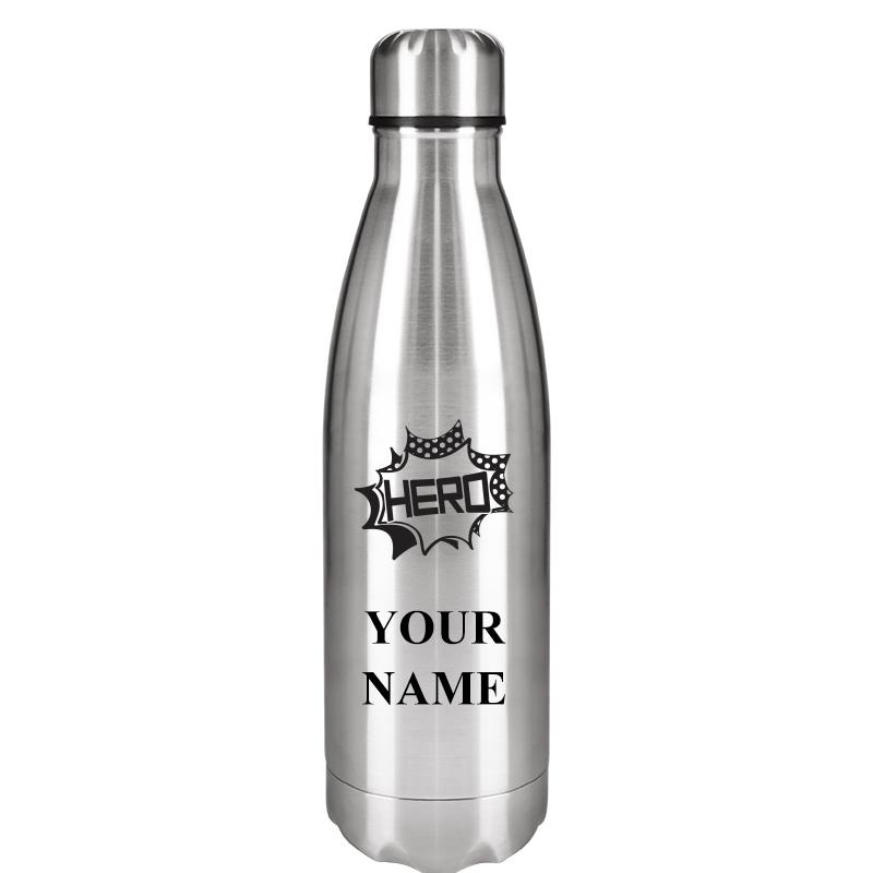 SILVER WATER BOTTLE 17 OZ