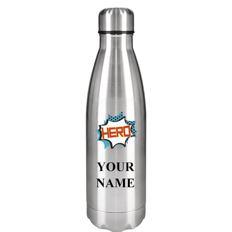 SILVER WATER BOTTLE 17 OZ