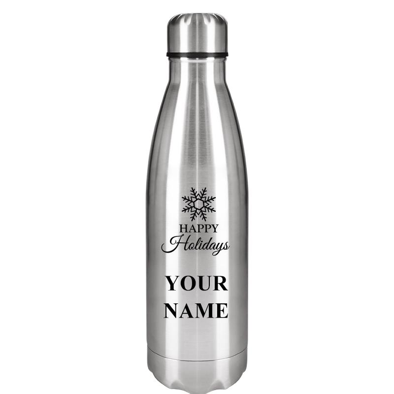 SILVER WATER BOTTLE 17 OZ