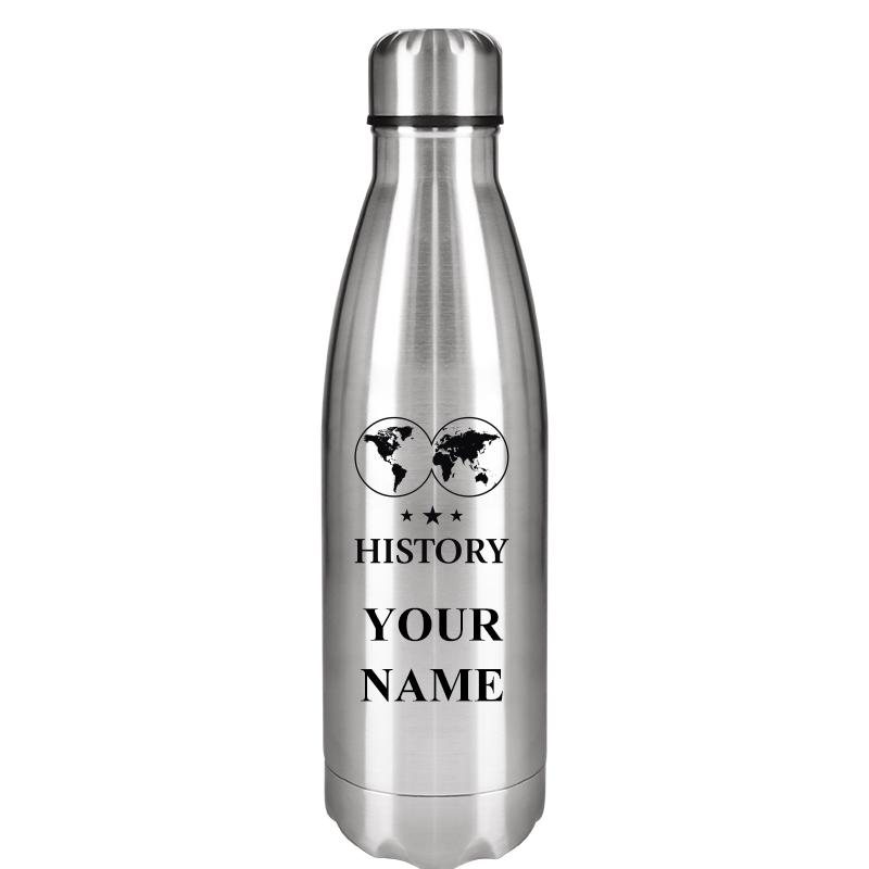 SILVER WATER BOTTLE 17 OZ