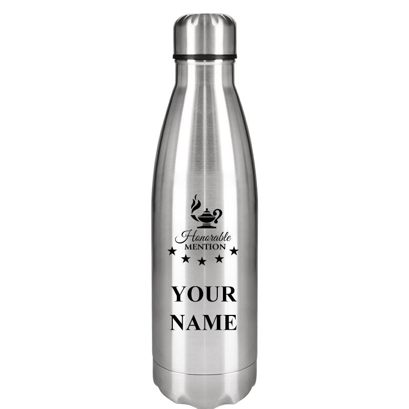 SILVER WATER BOTTLE 17 OZ