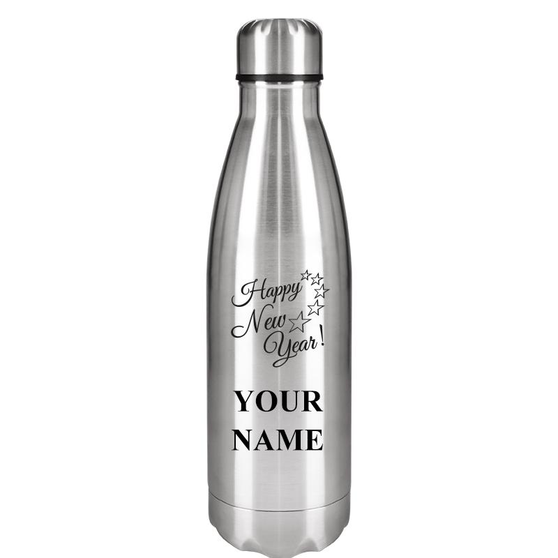 SILVER WATER BOTTLE 17 OZ