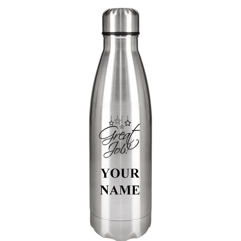 SILVER WATER BOTTLE 17 OZ