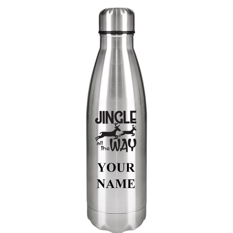 SILVER WATER BOTTLE 17 OZ