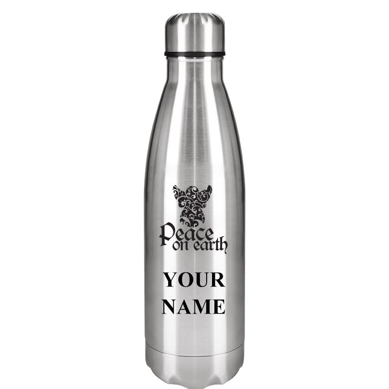 SILVER WATER BOTTLE 17 OZ